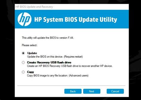 hp bios update and recovery utility download windows 10|Update the BIOS .